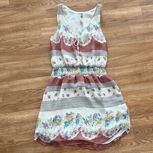 Vintage free people paisley boho mini dress